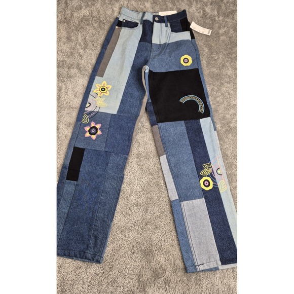 Urban Outfitters Denim - NWT Urban Outfitters BDG Patchwork High Rise Baggy Jeans Women 26x31 Boho Hippie